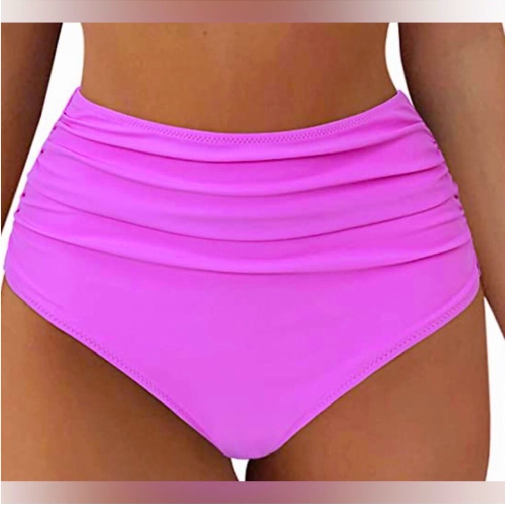 NWOT Small purple high waist swimsuit bottom